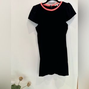 Maje little black dress with pink trim